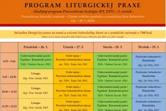 Liturgická prax - 5 ročník, ŠP pravoslávna teológia