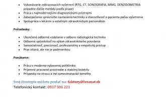 Pracovná ponuka Levice