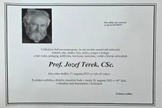 Opustil nás Jozef Terek