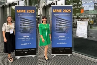 doc. Vašaničová a Dr. Košíková počas konferencie MME 2025 v Zlíne (v roku 2025)