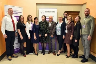Členovia KFUMM počas 9. medzinárodnej vedeckej konferencie „Economics, Management & Business 2025" (v roku 2025)