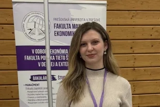 Mgr. Melnyk počas podujatia Výstava vysokých škôl v KSK a PSK pre stredoškolákov (v roku 2025)