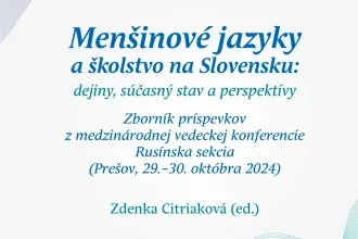 Obálka Menšinové jazyka a školstvo na Slovensku (rusínska sekcia)