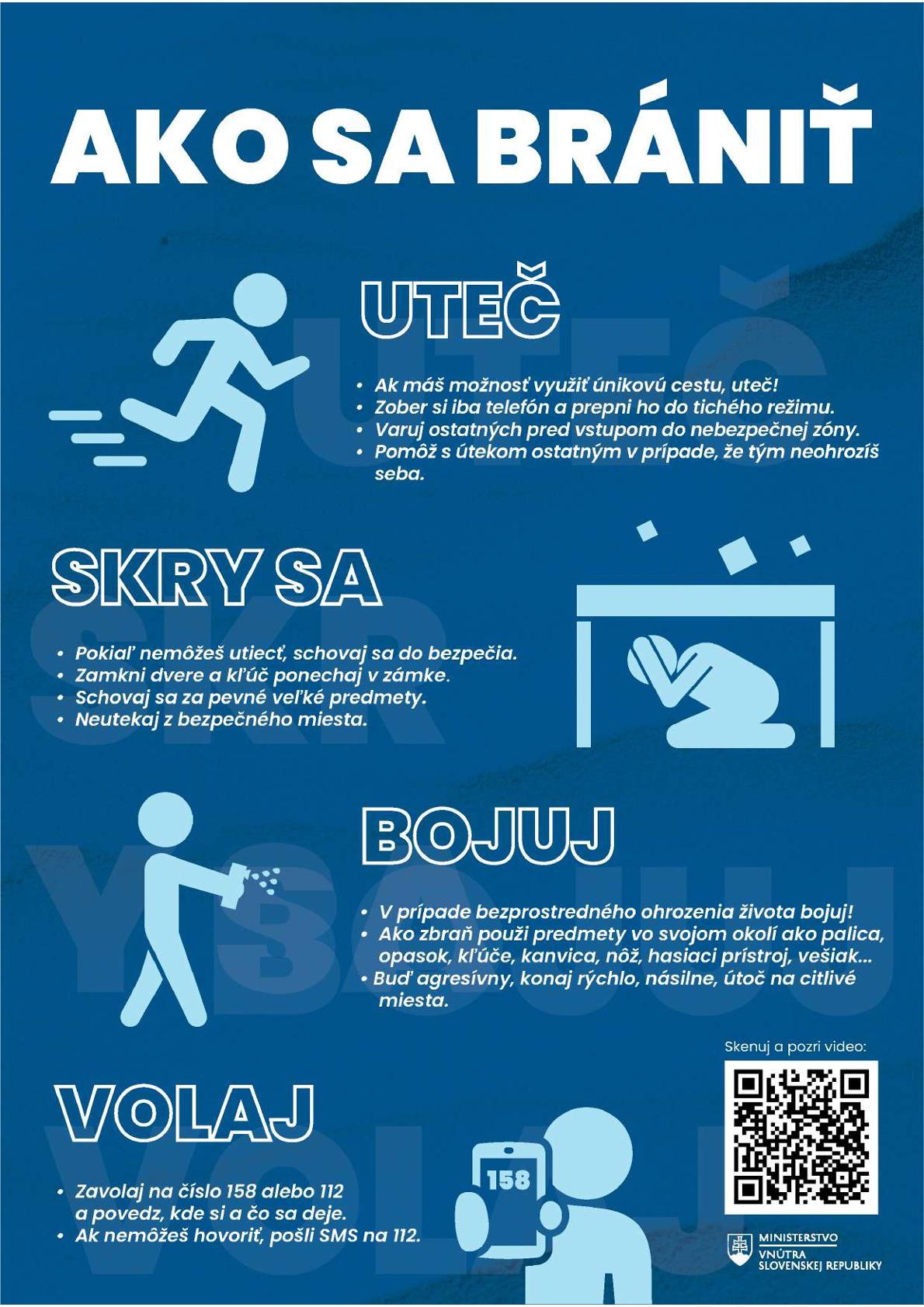 Ako sa brániť – Uteč – Skry sa – Bojuj