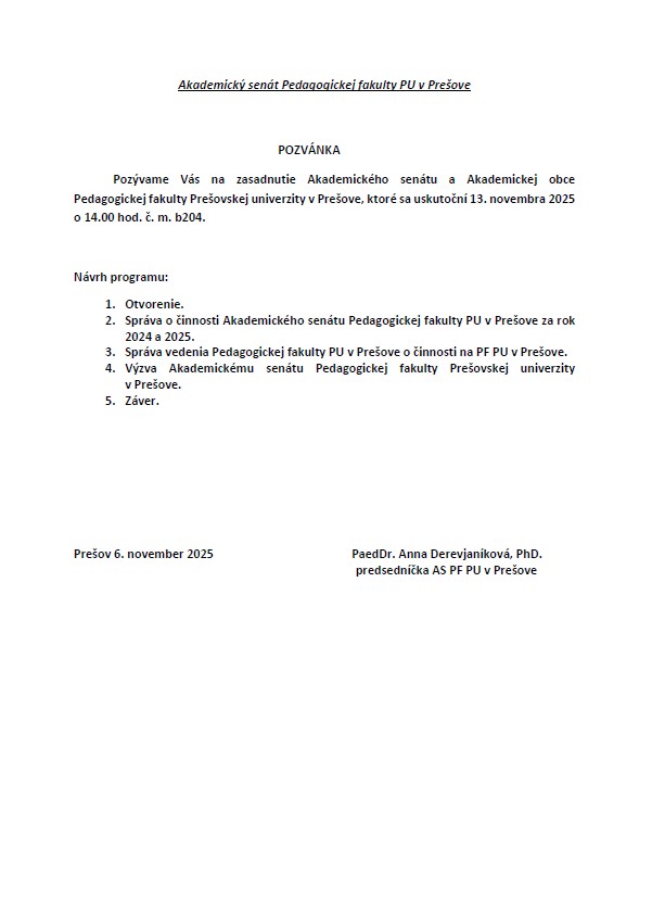 pozvánka