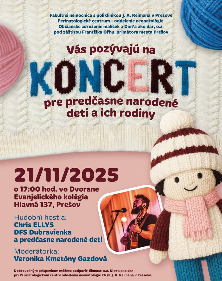 Koncert pre predčasne narodené deti a ich rodiny